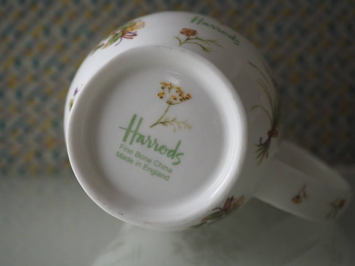 【Harrods】ハロッズ マグカップ 植物柄の画像5