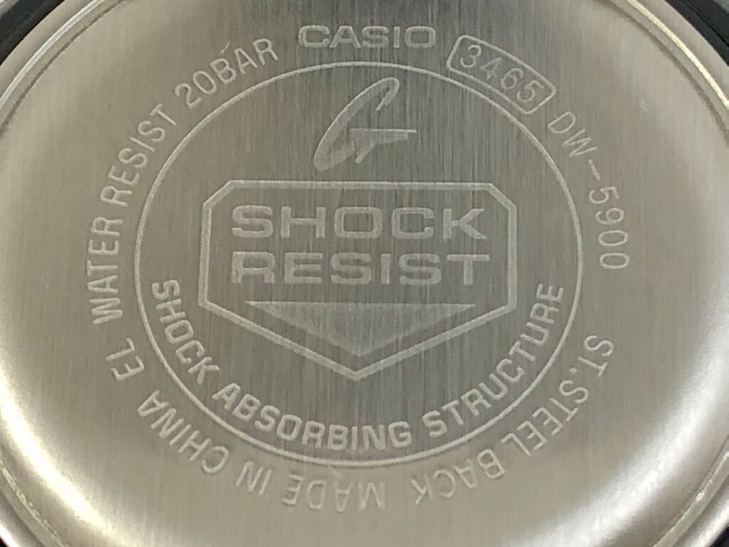 CASIO カシオ G-SHOCK Gショック DW-5900 腕時計 稼働品 クォーツ ブラック の画像10