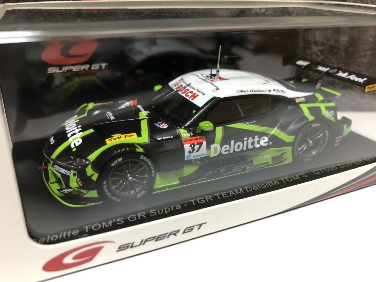 スパークモデル 1/43 Deloitte TOM'S GR スープラ No.37 TGR TEAM Deloitte TOM'S GT500 スーパー GT 2023 笹原右京-ジュリアーノアレジ_画像2