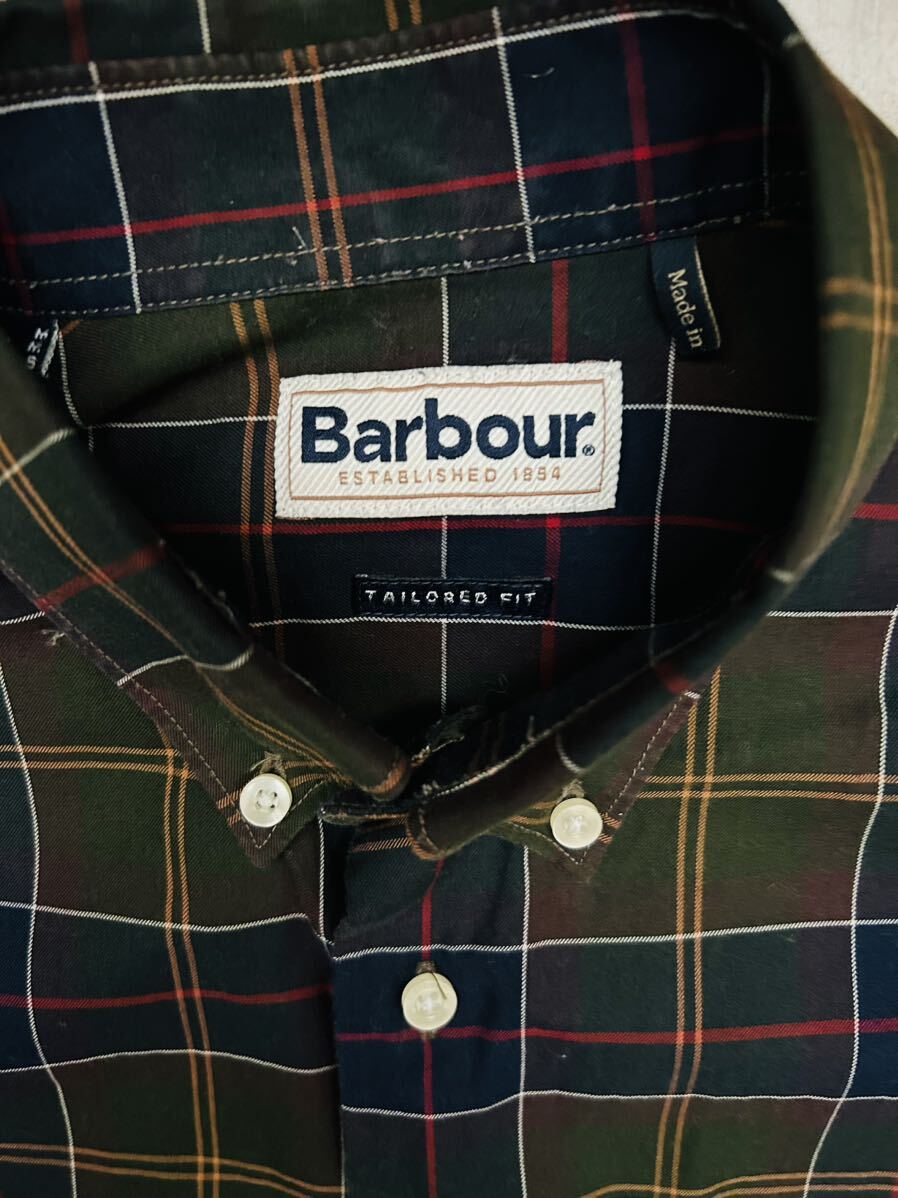 Barbourバブアーボタンダウンシャツ美品Mくらい_画像3