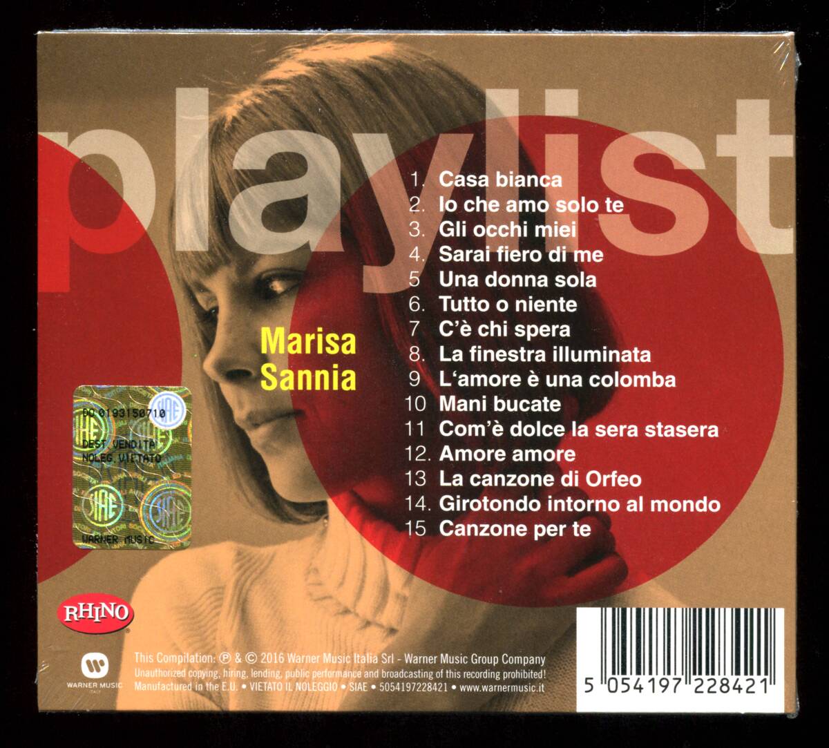 ☆送料込/ マリーザ・サンニア　Marisa Sannia / Playlist / 未開封デジパック仕様 / RHINO盤_画像2