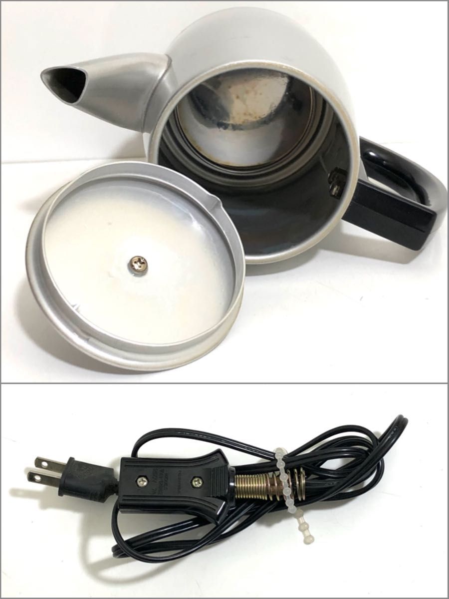昭和レトロ【 TOSHIBA/東芝 電気ポット 0 5l シルバー】100V 40W 昭和レトロ【 TOSHIBA/東芝 電気ポット 0 5l シルバー】100V 40W