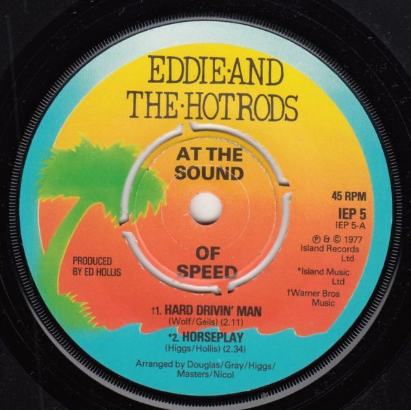 英 パンク エディー・アンド・ザ・ホット・ロッズ ７“EP At The Sound Of Speed ピクチャー・スリーブ 1977年の画像3