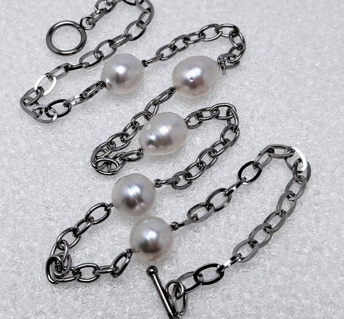 真珠専科 色テリ巻良 南洋真珠 ステーション デザインネックレスの画像5