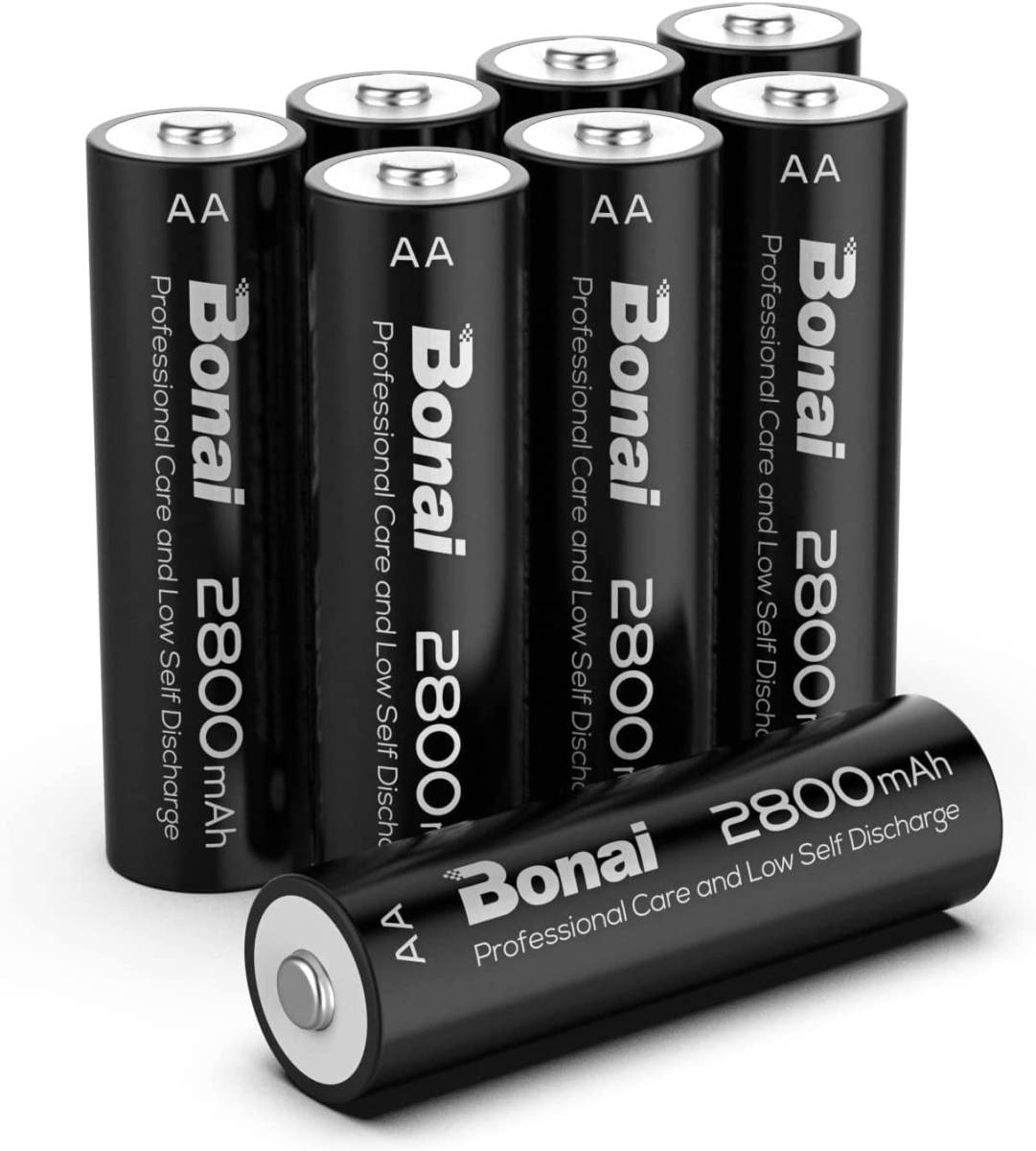 8 piece pack single 3 rechargeable battery BONAI single 3 shape rechargeable battery rechargeable Nickel-Metal Hydride battery 8 piece pack (2800mAh approximately 1200 times use possibility )