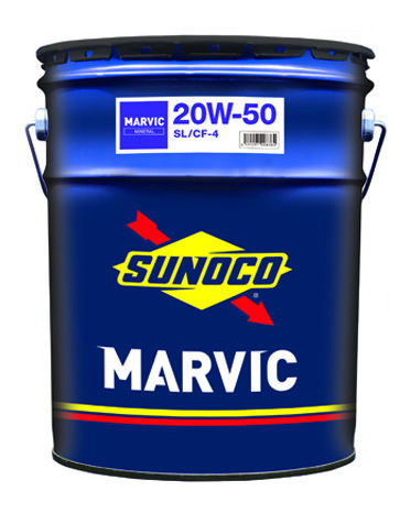 送料無料！　SUNOCO　MARVIC　スノコ　マーヴィック　SL/CF-4 相当　20W-50　鉱物油　MINERAL　 20L缶　エンジンオイル_画像1