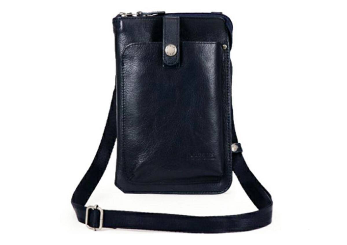  postage included HARVEST DOUBLES is -ve -stroke double s shoulder pouch cow leather black JYS-7356 beautiful goods 