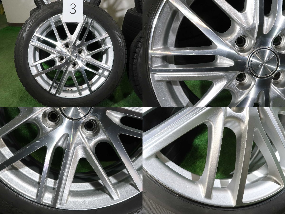 4本 エコフォルム 15インチ ホイール 5.5J+42 4H 100 スタッドレス BRIDGESTONE ブリザック VRX3 2021年 175/55R15 ルーミー タンク トールの画像4