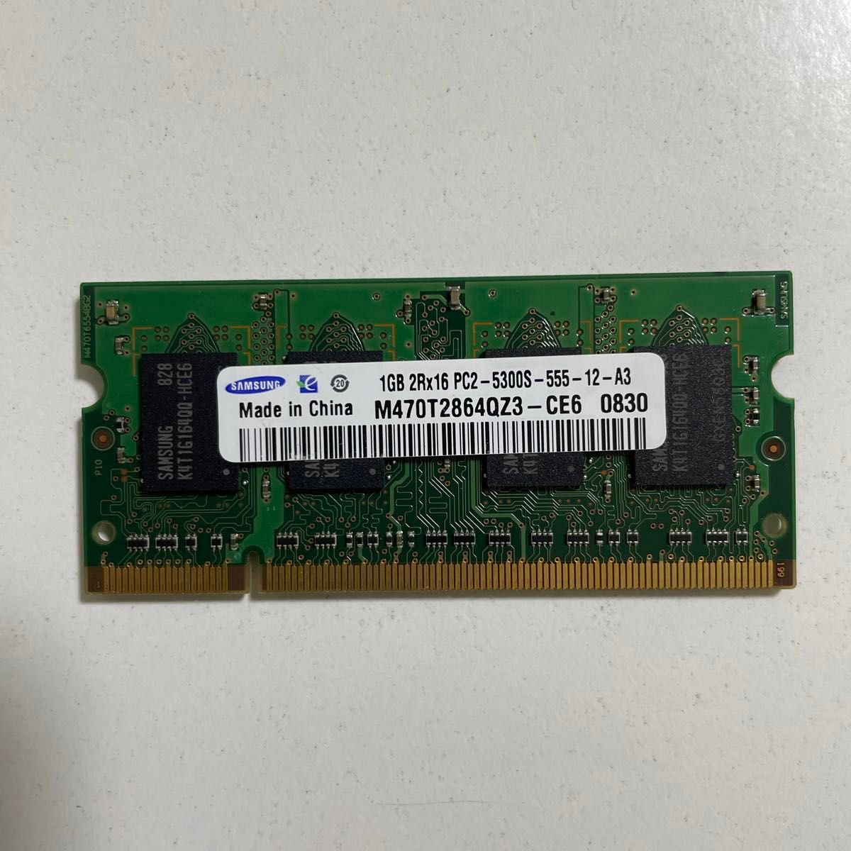 SAMSUNG ノートPC用 メモリ1GB PC2-5300S−555−12 DDR2-667