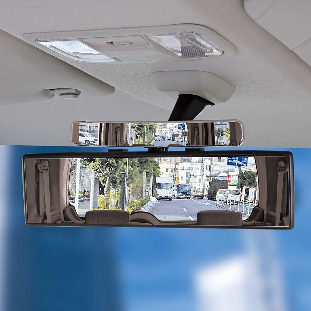 napo Rex (Napolex) Broadway car assistance mirror slim sub mirror . angle . cover 300mmR bending surface mirror left right and rear person .