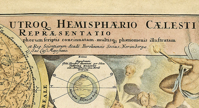 アンティークマップ　世界地図　1720年: ヨハン・バプテスト・ホーマン 複製_画像3