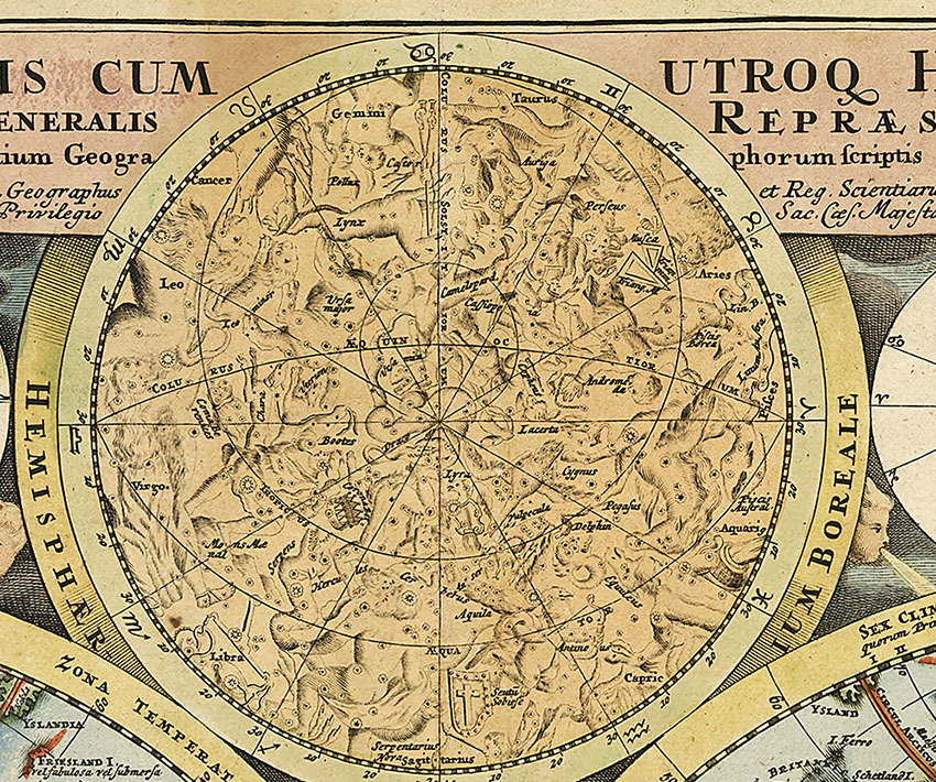 アンティークマップ　世界地図　1720年: ヨハン・バプテスト・ホーマン 複製_画像4