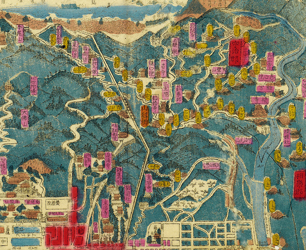 古地図　京都府区組分細図（明治12年）　拡大印刷　111×162cm　_画像4