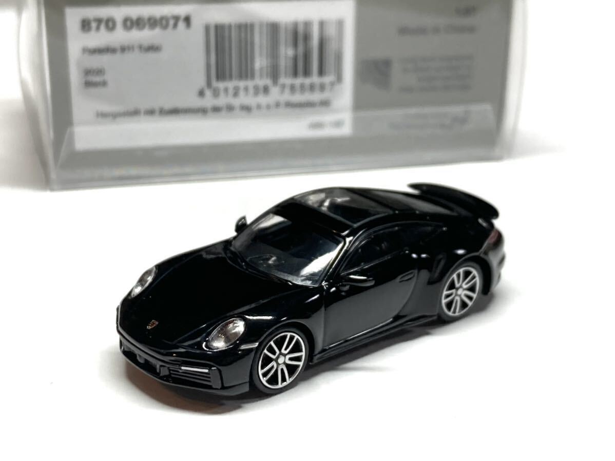 Minichamps Porsche 911 (992) Turbo ポルシェ ターボ ブラック 1/87_画像1