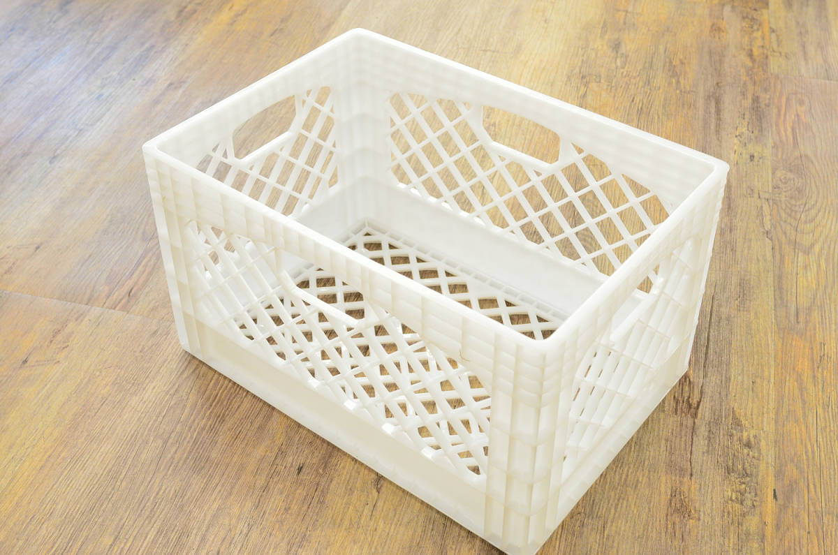 AS MILK CRATE RECTANGLE white ET/ container / milk k rate / container box / milk case /E.T./ US