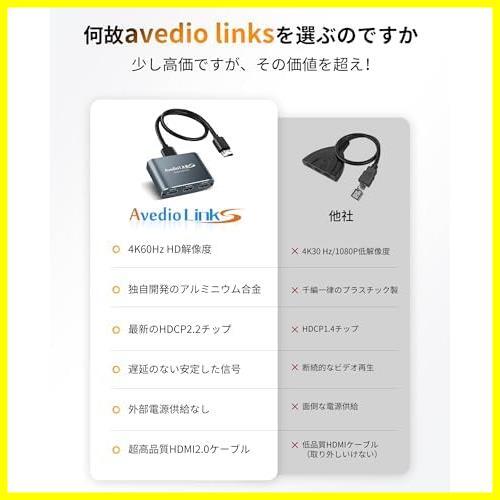 ★4K@60HzHDMIスイッチ3入力1出力★ avedio links 4K 60Hz HDMI 切り替え器 3入力1出力 HDMI2.0b HDMI 切替器3ポート HDMI スイッチャー_画像2