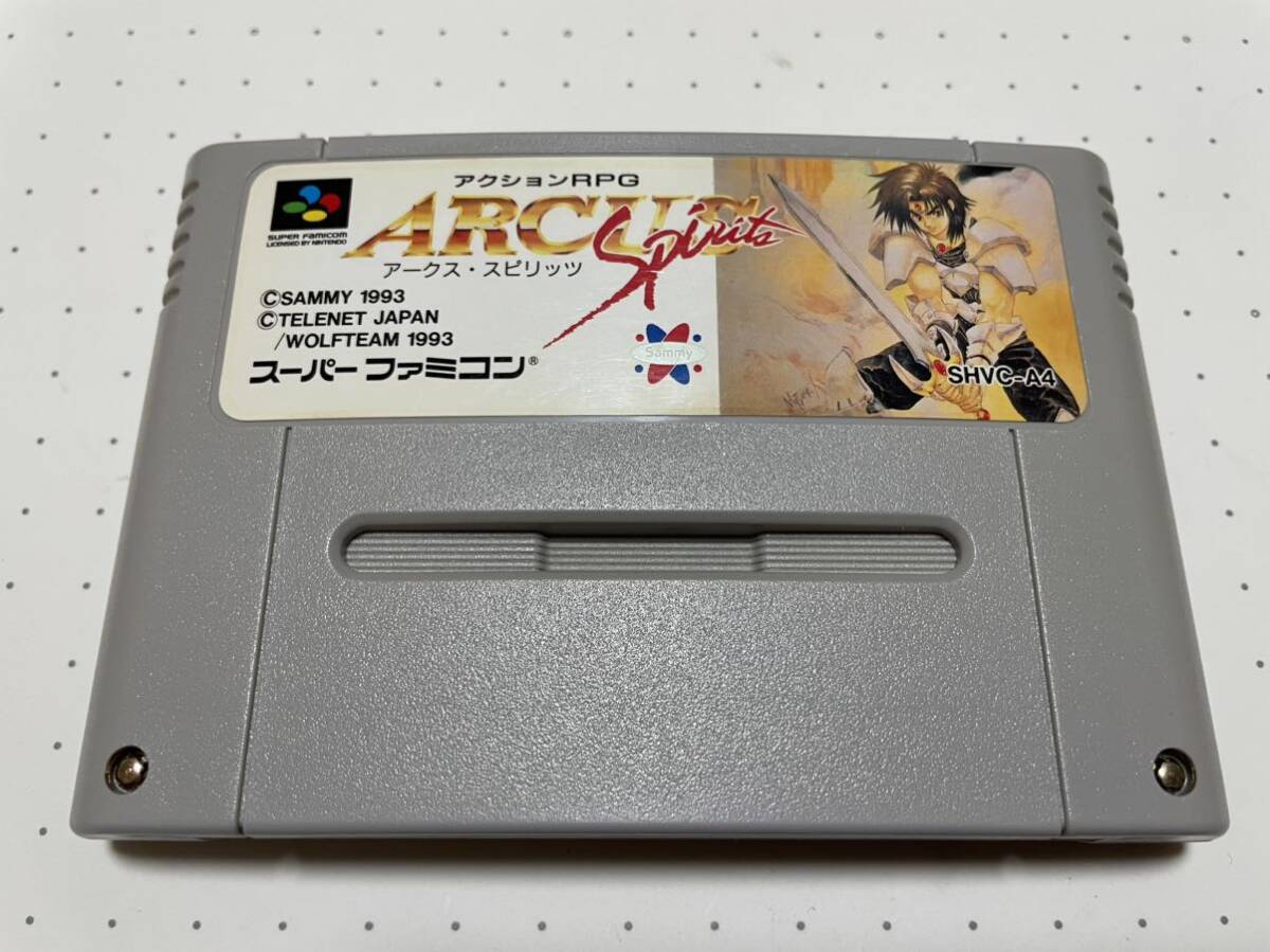 ☆SFC レア 希少 美品 ARCUS Spirits アークス スピリッツ SAMMY サミー アクション RPG ☆動作確認済 端子・除菌清掃済 同梱可