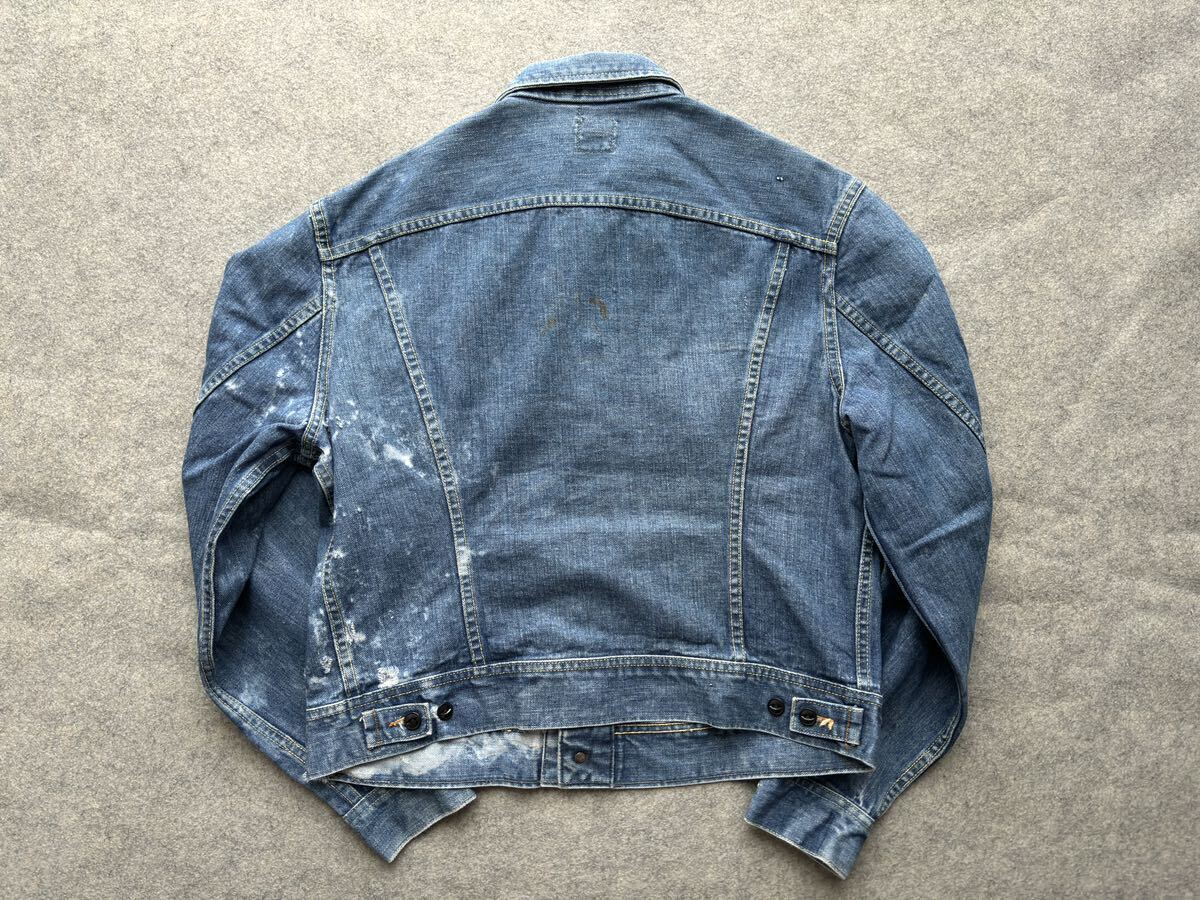 雰囲気抜群! 70s Lee 101J デニムジャケット USA製 ビンテージ ☆ 60s levis 501 505 70505 101z 91-j 91-b gジャン カバーオール ブラック_画像9