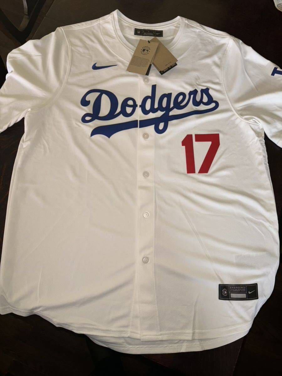【新品未使用】大谷選手ドジャースユニフォームLos Angeles Dodgers Shohei Ohtani Nike White Home Limited Player Jersey！の画像2