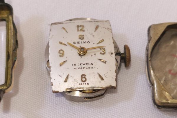 SEIKO セイコー 15JEWELS NIVAFLEX 15石 手巻式 腕時計 レディース 14KGF_画像6