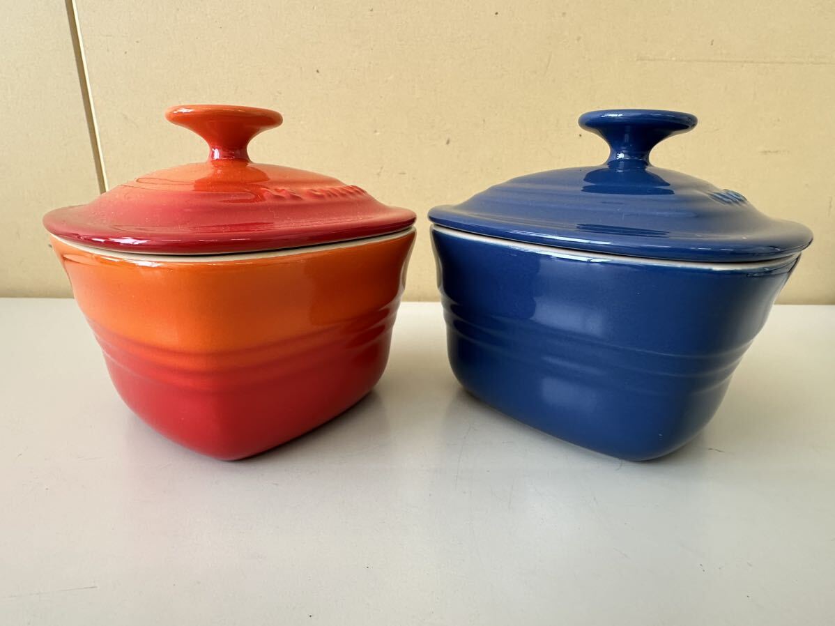 CREUSET ルクルーゼ ハート ミニココット　2個セット　食器 未使用保管品_画像2