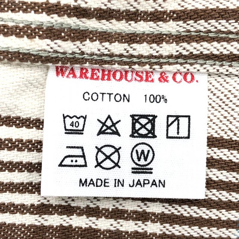 【中古】WAREHOUSE ノンウォッシュ フランネルシャツ M ※状態考慮 ほつれ有 ウエアハウス[240024456914]_画像7