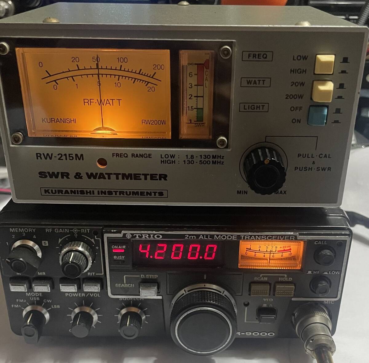 TRIO (現KENWOOD) TR-9000 前期タイプ(表示パネル赤色) 動作品_画像3