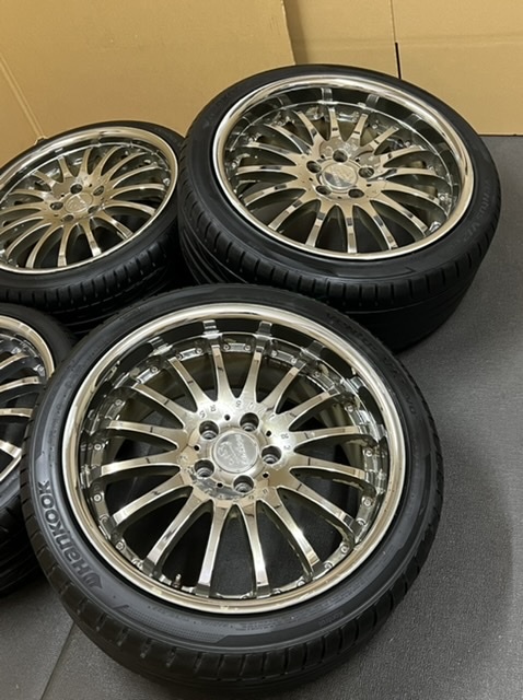 ホイール付タイヤ４本セット CARLSSON 1/16 RS アルファード ヴェルファイア エスティマ クラウン マジェスタ 19×8.5JJ+40 PCD114.3の画像5