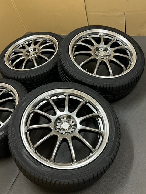 ホイール付タイヤ４本セット WORK EMOTION 11R 18×7.5JJ+47 PCD100 225/45/18 WINRUN 2022年製(非常に良い状態のタイヤの画像3