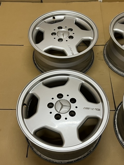 中古ホイール４本セット(メルセデスベンツ AMG W202 クラシック メルセデスベンツ SL 1042 7J×15H2ET37 PCD112 イタリア製 MERCEDES-BENZ _画像10