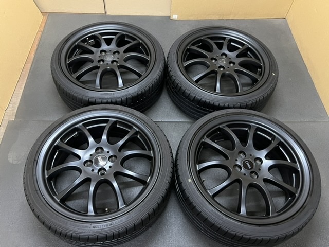 ホイール付タイヤ４本セット MINI COOPER SCHWARZ BLACK 7J×18EH2ET52 PCD100 205/40/18 BRIDGESTONE POTENZA タイヤは良好な状態の画像6