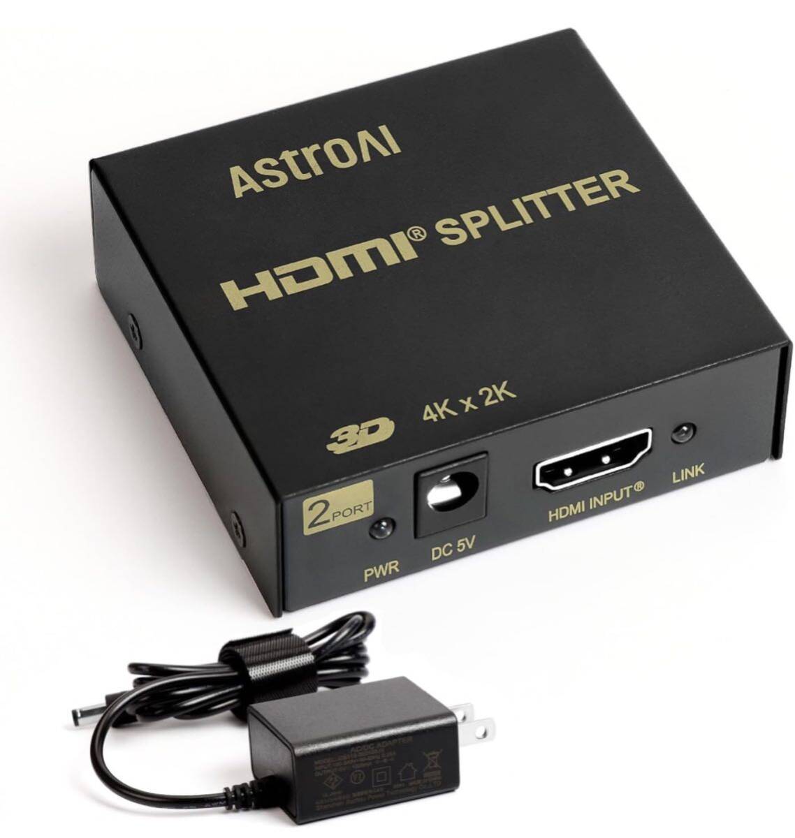 AstroAI HDMI 分配器 HDMI スプリッター HDMI 同時出力 1入力2出力 アダプターPSE認証 同時出力 4K 3D HDCP Ver動作確認済