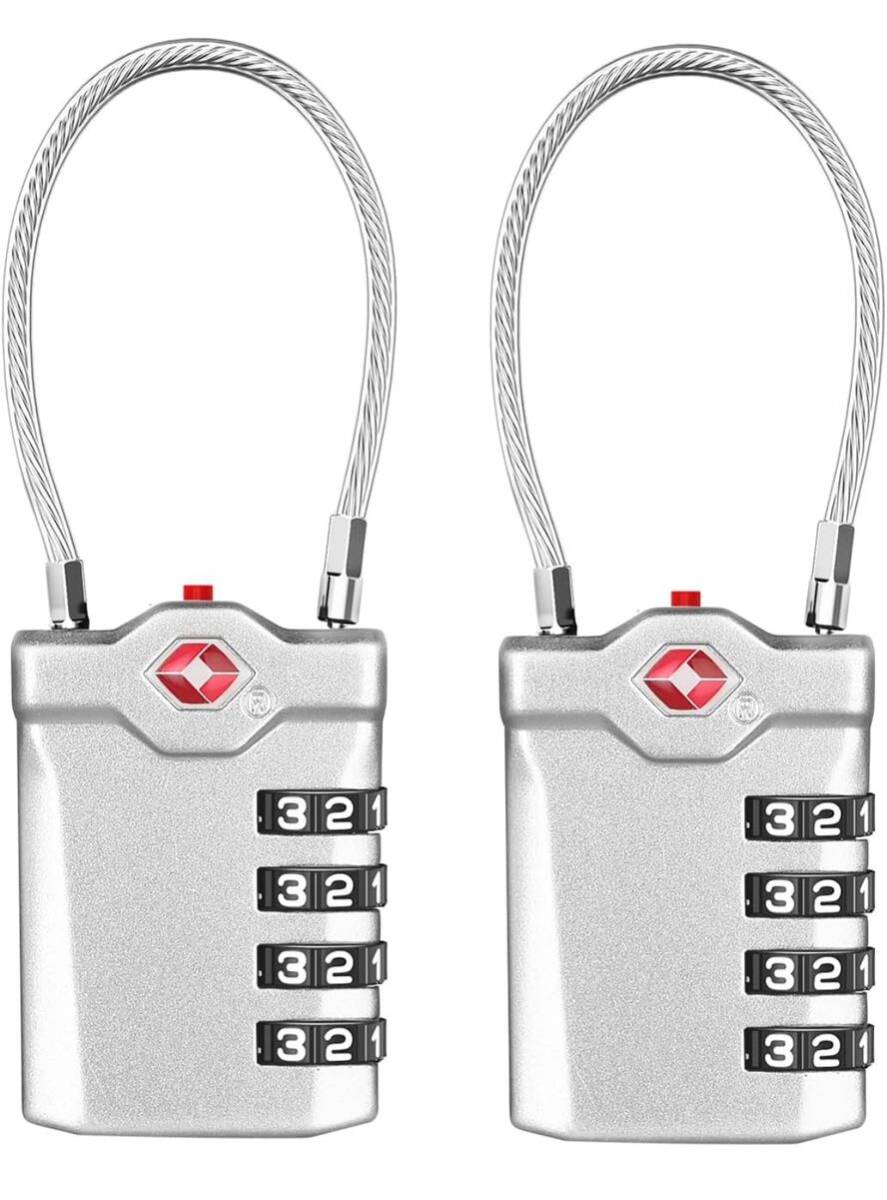 ZHEGE TSAロック ダイヤル錠 ワイヤーロック 暗証番号 荷物、スーツケース、バックパック用_画像2