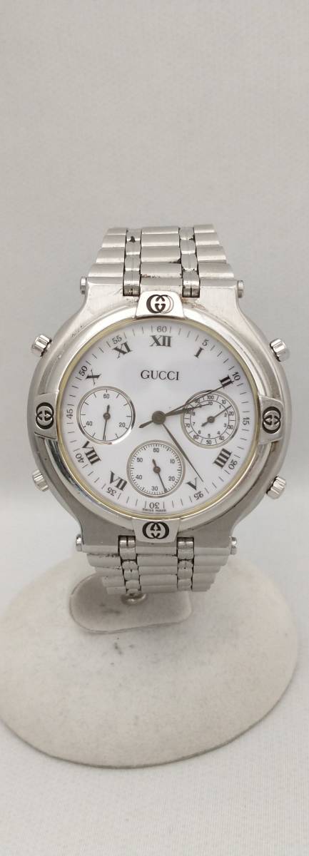 ジャンク GUCCI グッチ/ 9300／0003＊＊＊　時計　箱・説明書付_画像2