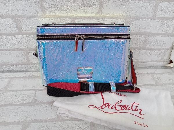 Christian Louboutin KYPIPOUCH クリスチャンルブタン キピポーチ ショルダーバッグ レディース オーロラ ジップ パテントレザー シミありの画像1