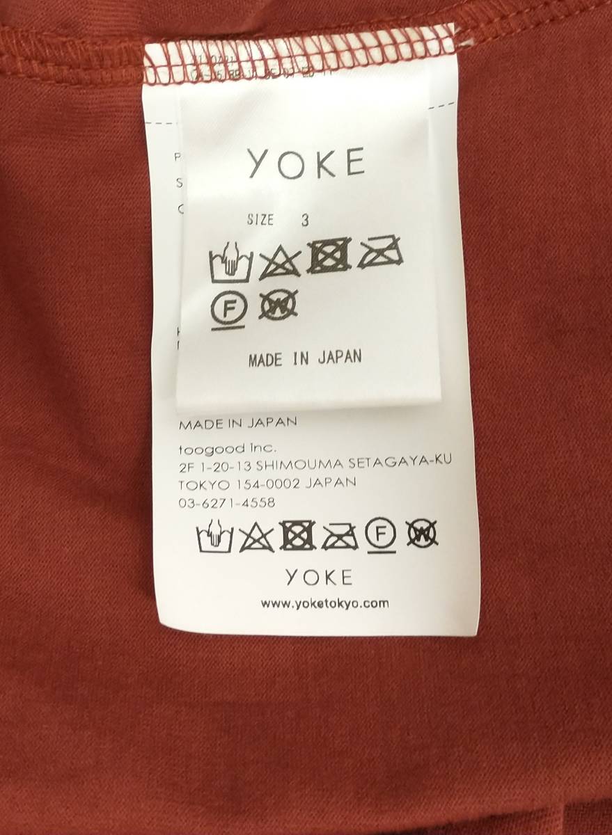 YOKE for Grahpaper メンズ 長袖Tシャツ ロンT EMBROIRED Long sleeve T-shirt Lサイズ GM223-70285_画像6
