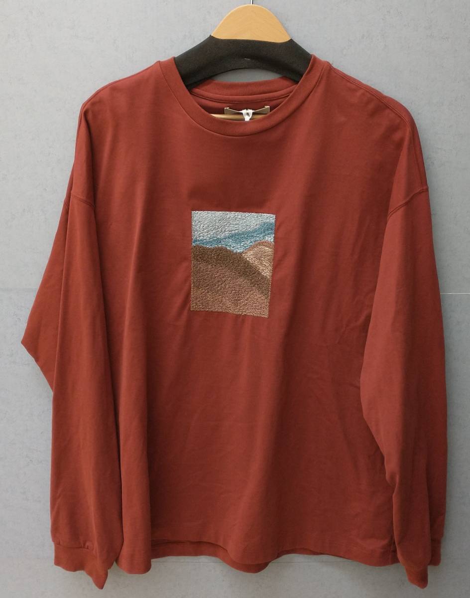 YOKE for Grahpaper メンズ 長袖Tシャツ ロンT EMBROIRED Long sleeve T-shirt Lサイズ GM223-70285_画像1