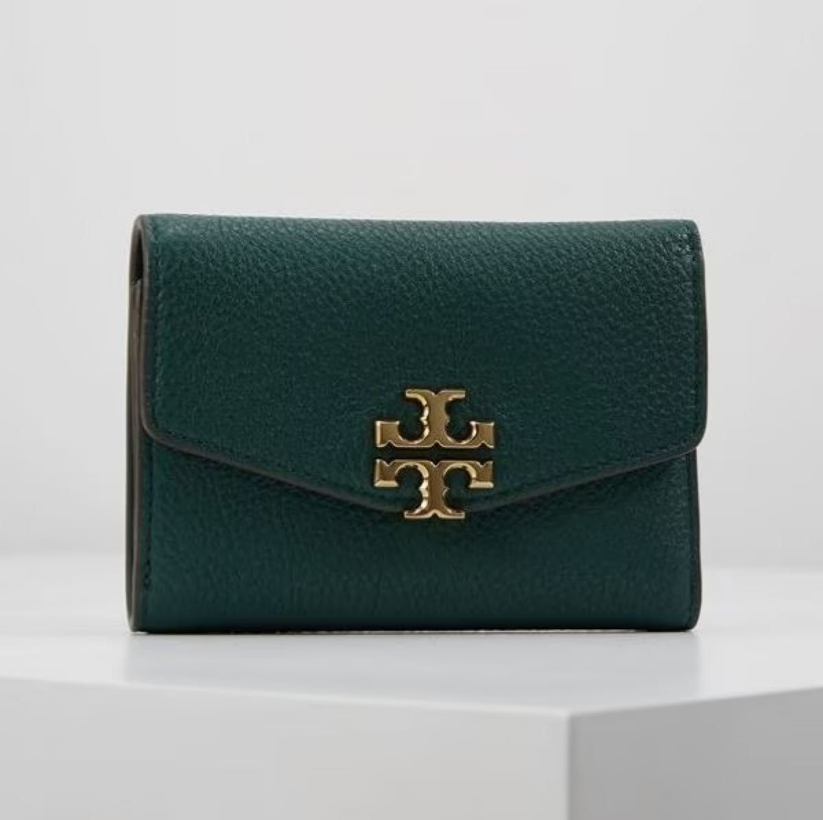 TORY BURCH 新品  三つ折り財布 キラ ミクスト フラップ グリーン