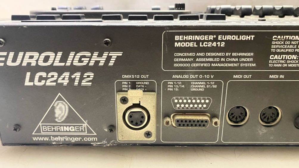 [ verification animation ]63013 BEHRINGER Behringer EUROLIGHT LC2412 DMX controller electrification has confirmed 