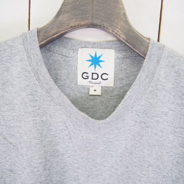 GDC ジーディーシー ペイズリー柄バンダナ切替デザイン 半袖Tシャツ(M)グレーの画像2