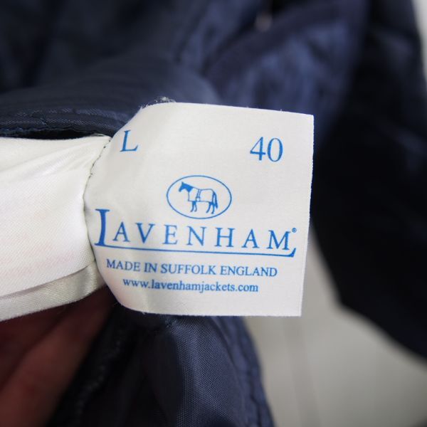 英国製 ラベンハム LAVENHAM フーデッドキルティングジャケット クレイドン CRAYDON(40)ネイビー_画像6