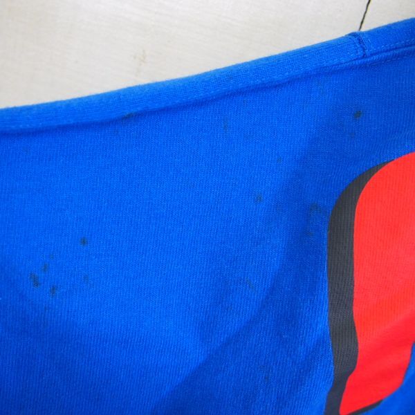 アヴィレックス AVIREX ロゴプリント半袖ヘビーコットンTシャツ(M)ブルー_画像6