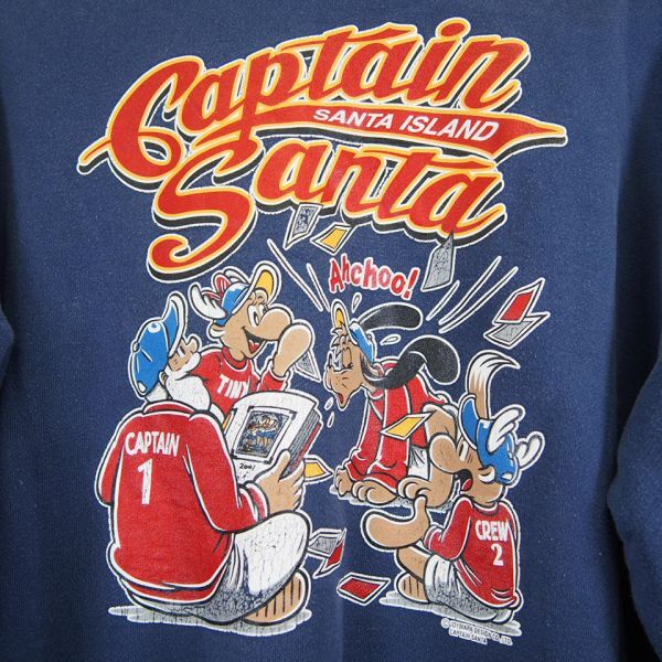 キャプテンサンタ Captain Santa 4面プリント スウェットプルオーバー トレーナー(L)ネイビー/日本製_画像4