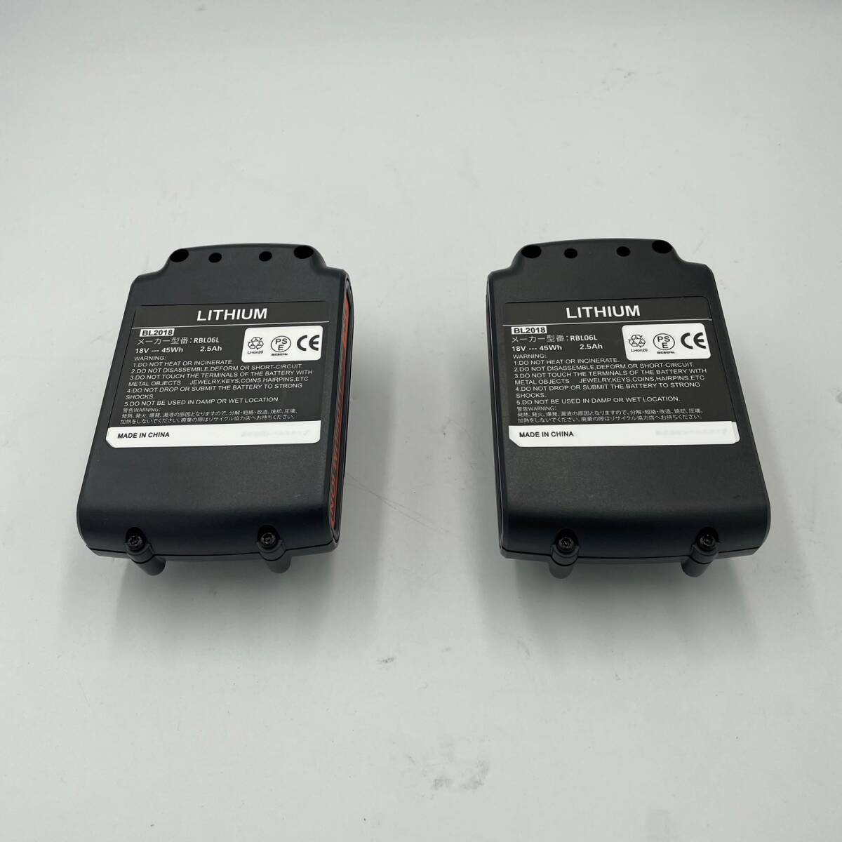 (A) ブラックアンドデッカー BL2018 互換 バッテリー 2個 18V 20V BLACK＆DECKER 2.5Ah リチウムイオン BL1518 電動工具用_画像2