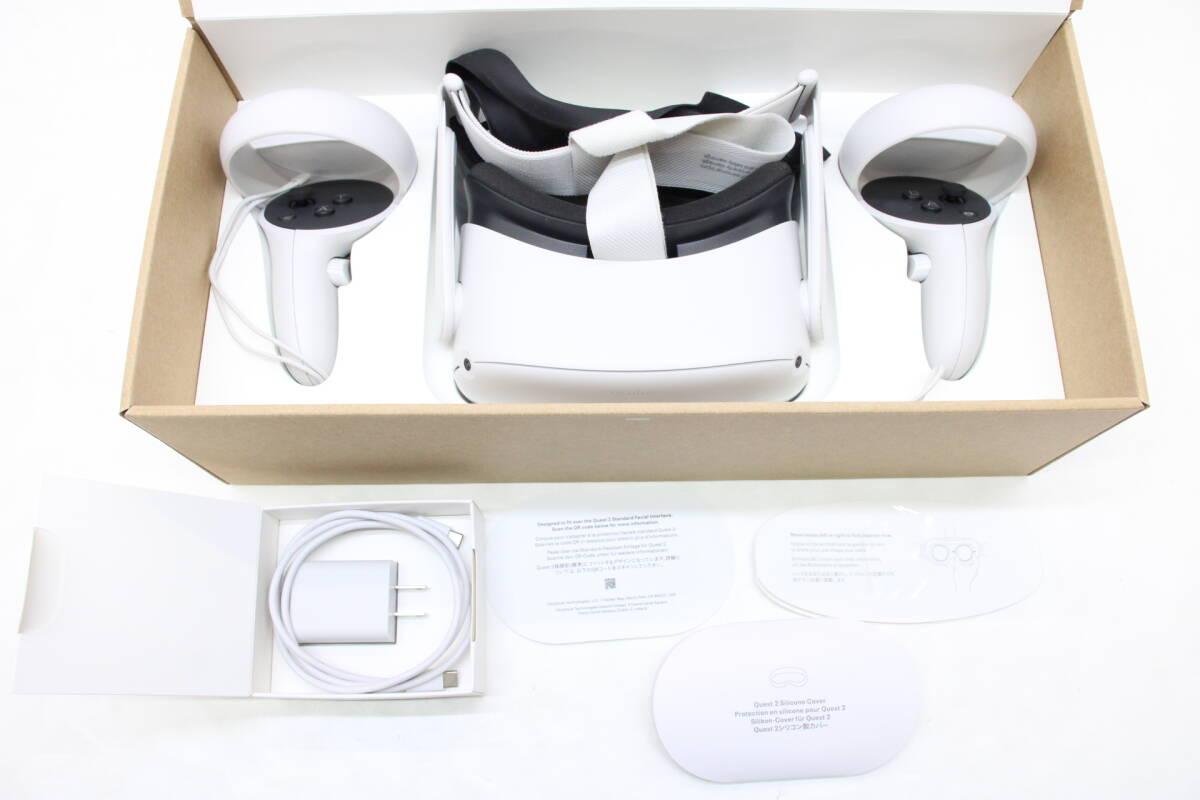 52MA☆Oculus Quest 2 128GB VR ヘッドセット ケース付き 現状品_画像4