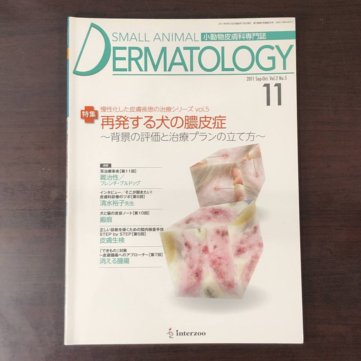 小動物皮膚科専門誌 Small Animal Dermatology 2011年　慢性化した皮膚疾患 再発する犬の膿皮症　インターズー　獣医学　動物病院【A36】_画像1