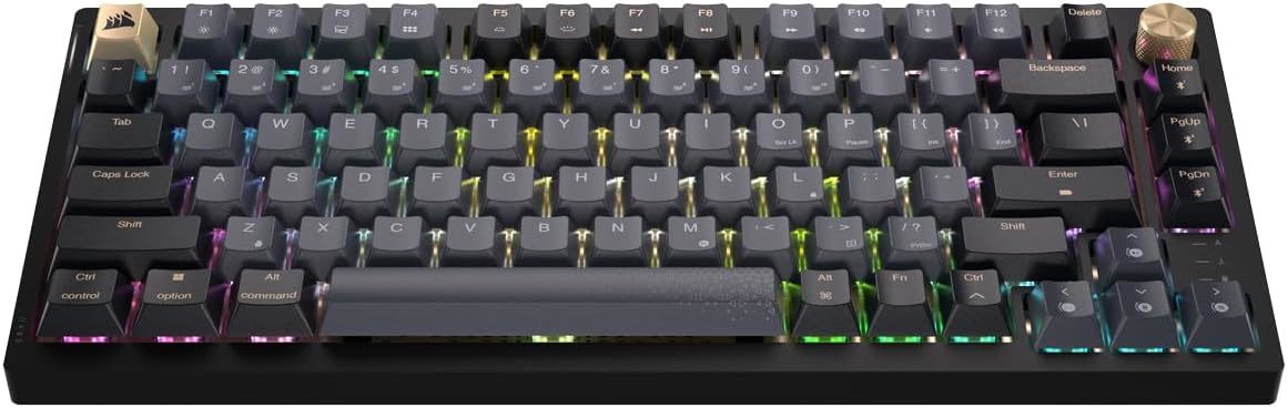 CORSAIR K65 PLUS ワイヤレスゲーミングキーボード 【iCUE対応不可】 75%キーボード 81キー 自社独自リニアスイッチCORSAIR Red採用