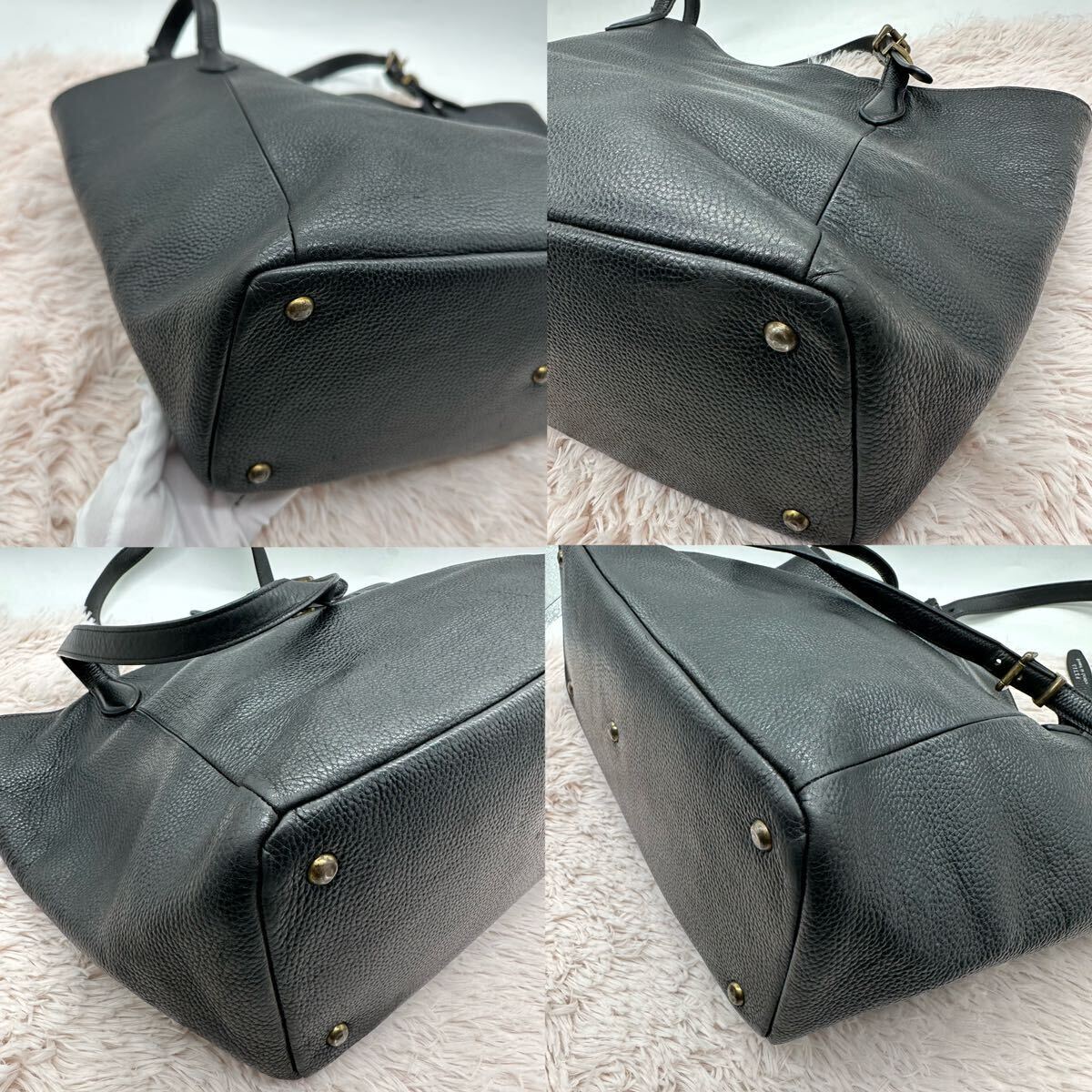 1 jpy [ hard-to-find beautiful goods ]FETIAfetia original leather men's business bag A4 handbag tote bag going to school commuting business trip black 