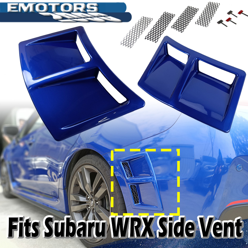 【即納品】#K7X塗装済 2015-2021 スバル WRX STI S4 VA系 リア サイド エア ダクトカバー 左右セット ABS製 ブルーパール @_画像1