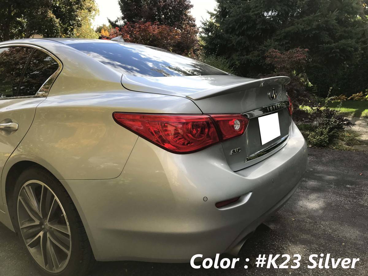 【即納品】#K23塗装済 スカイライン V37 INFINITI Q50 トランクスポイラー リヤスポイラー ブリリアントシルバーメタリック 塗装費込_画像3